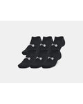 Under Armour Training Cotton 6-Pack No Show Socks - Black 6-pack