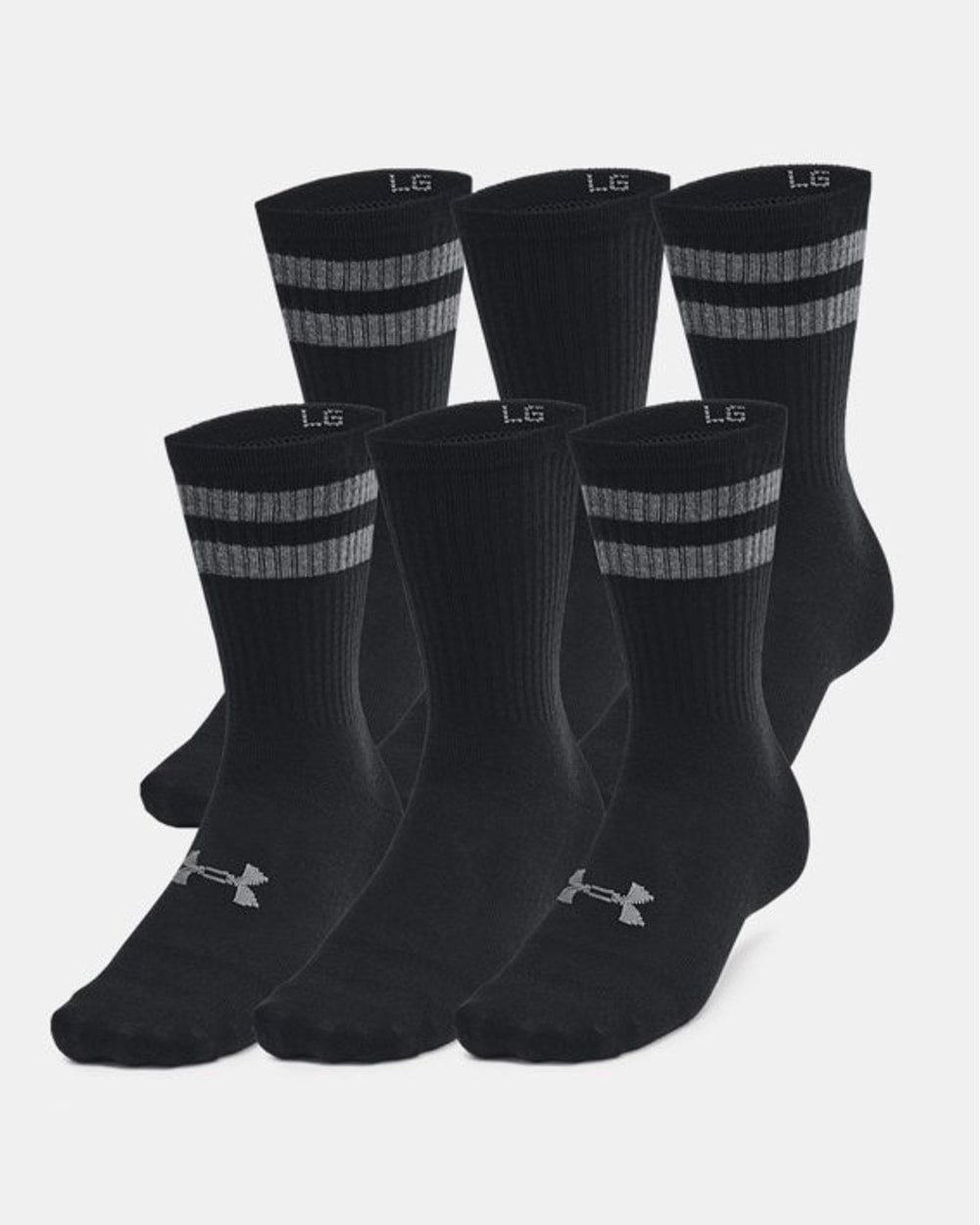Under Armour Unisex Essential Crew Socks - 6 Pack