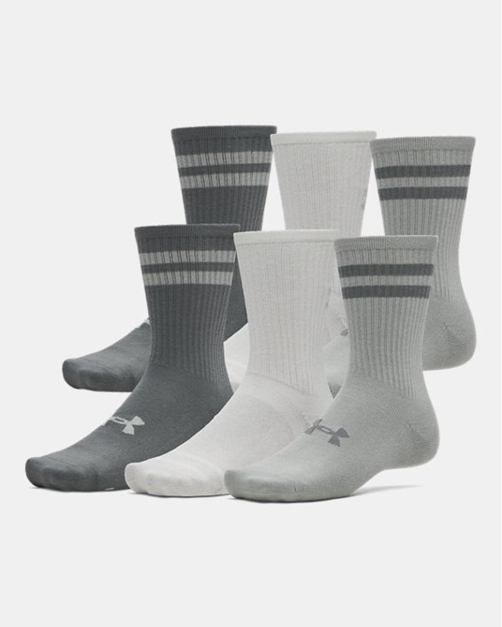 Under Armour Unisex Essential Crew Socks - 6 Pack