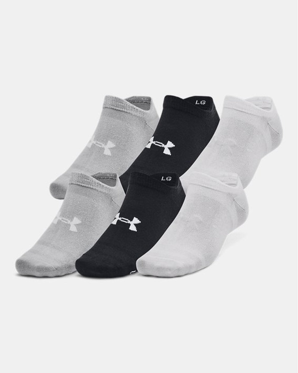 Under Armour Unisex Essential No-Show Socks - 6 Pack