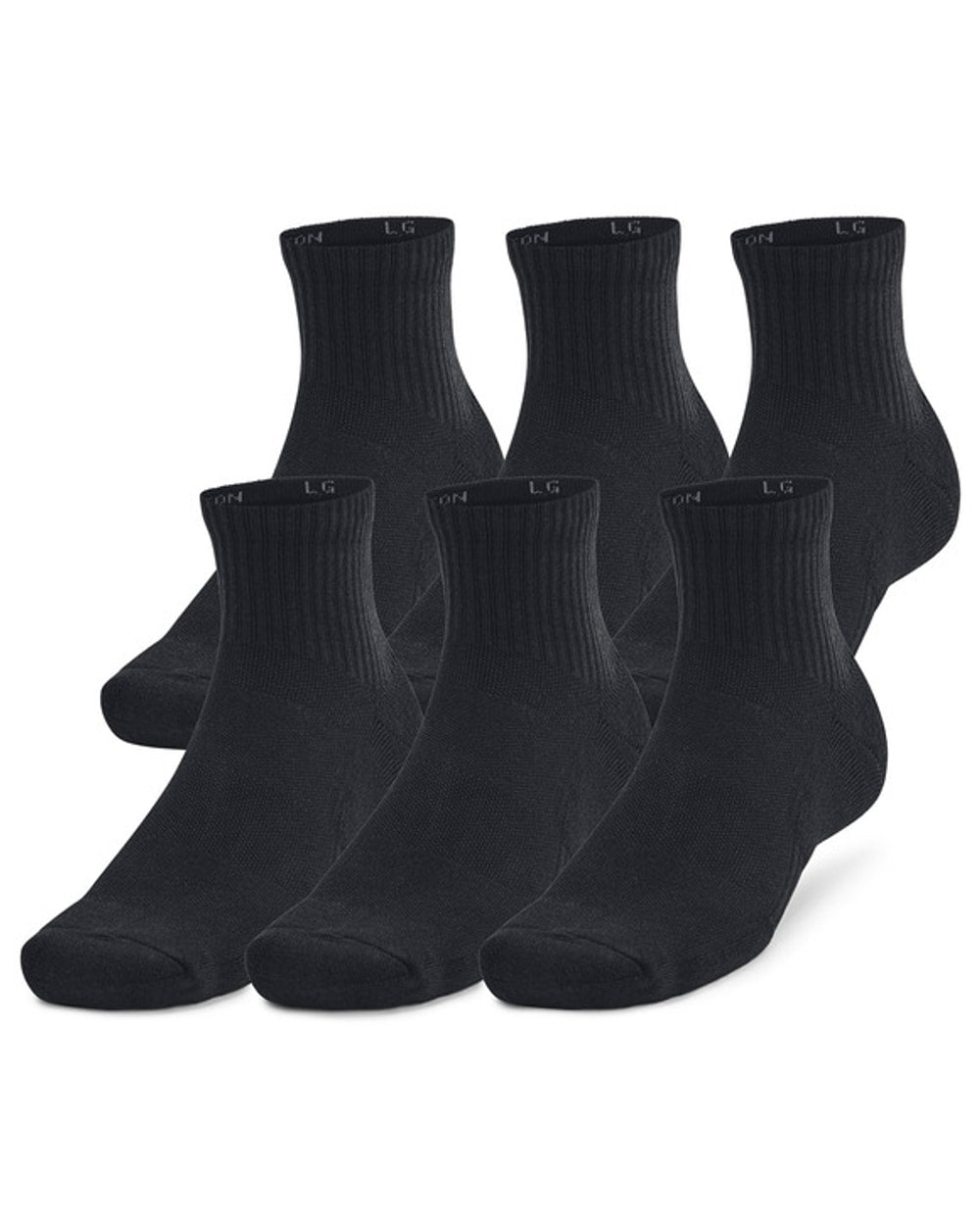 Under Armour Unisex TC Quarter Ankle Socks - 6 Pack