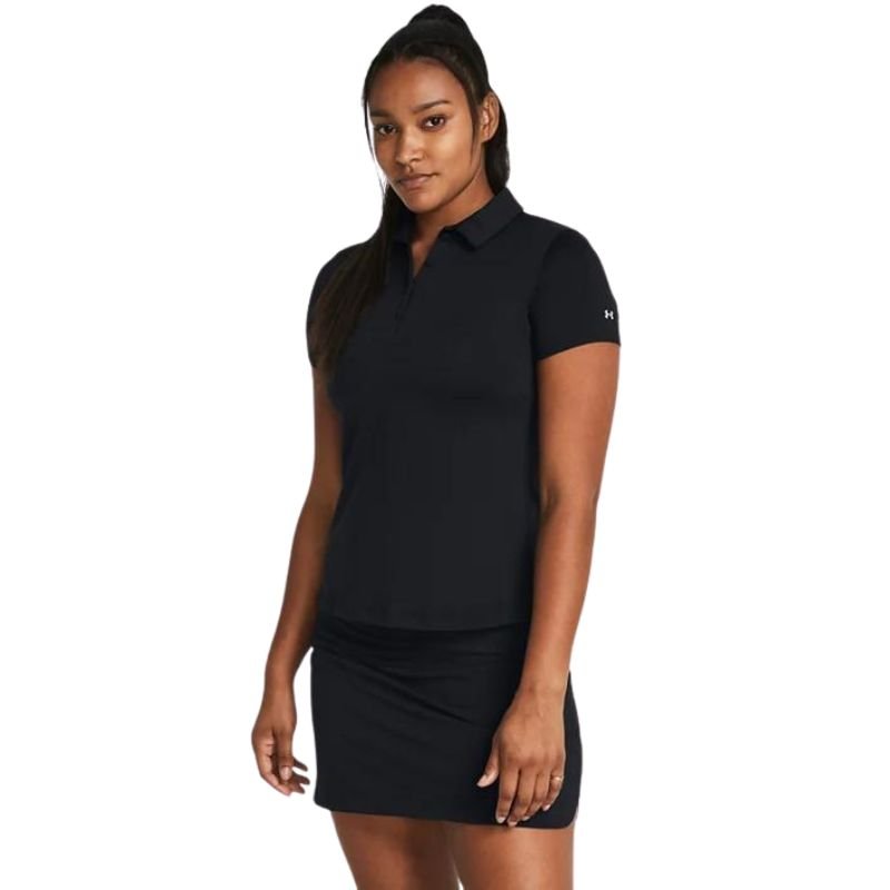 Under Armour Women's UA Playoff Short Sleeve Polo - Black - front