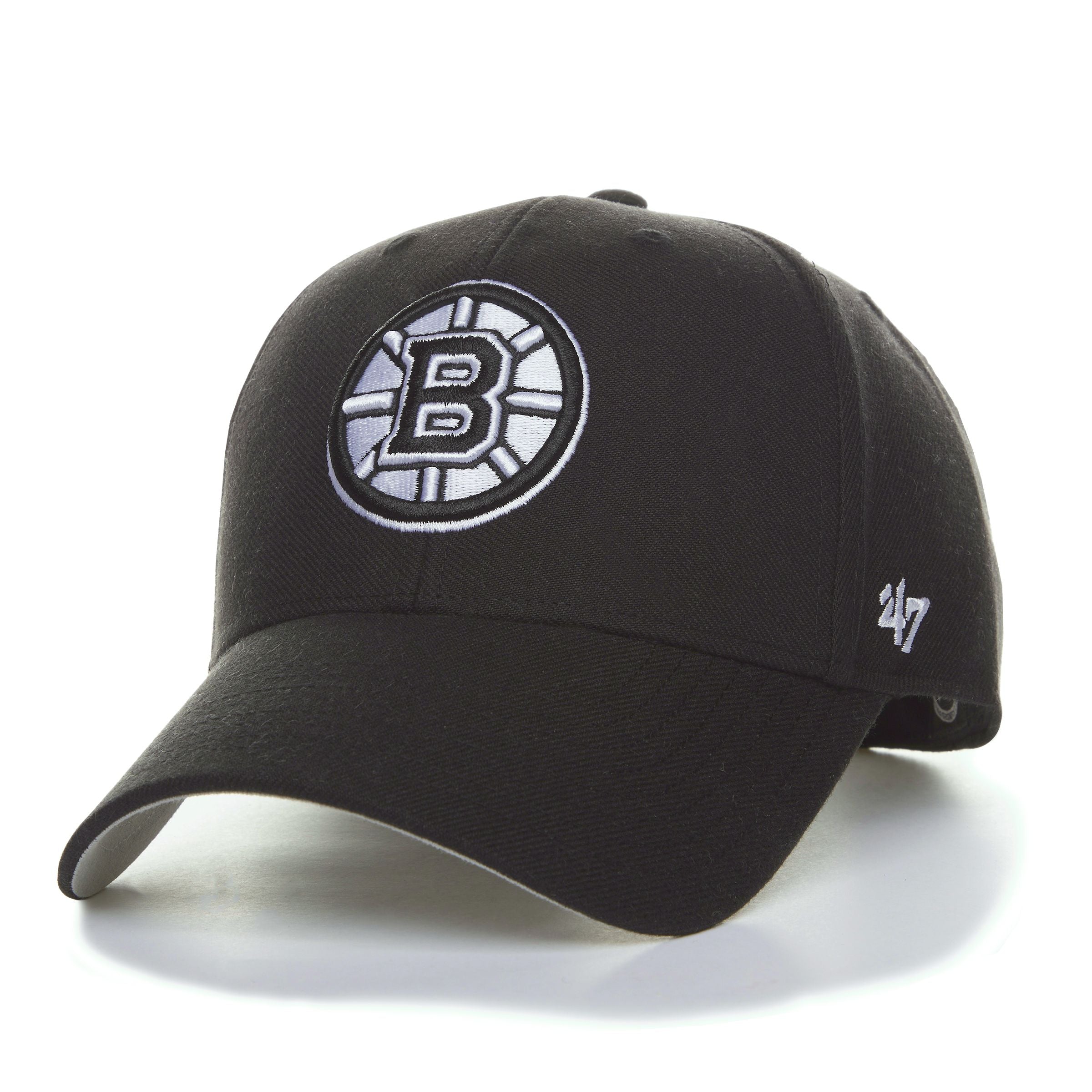 '47 Brand Boston Bruins MVP Adjustable Hat - Black/White
