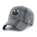 '47 Brand Edmonton Oilers Windowpane Plaid Clean Up Hat