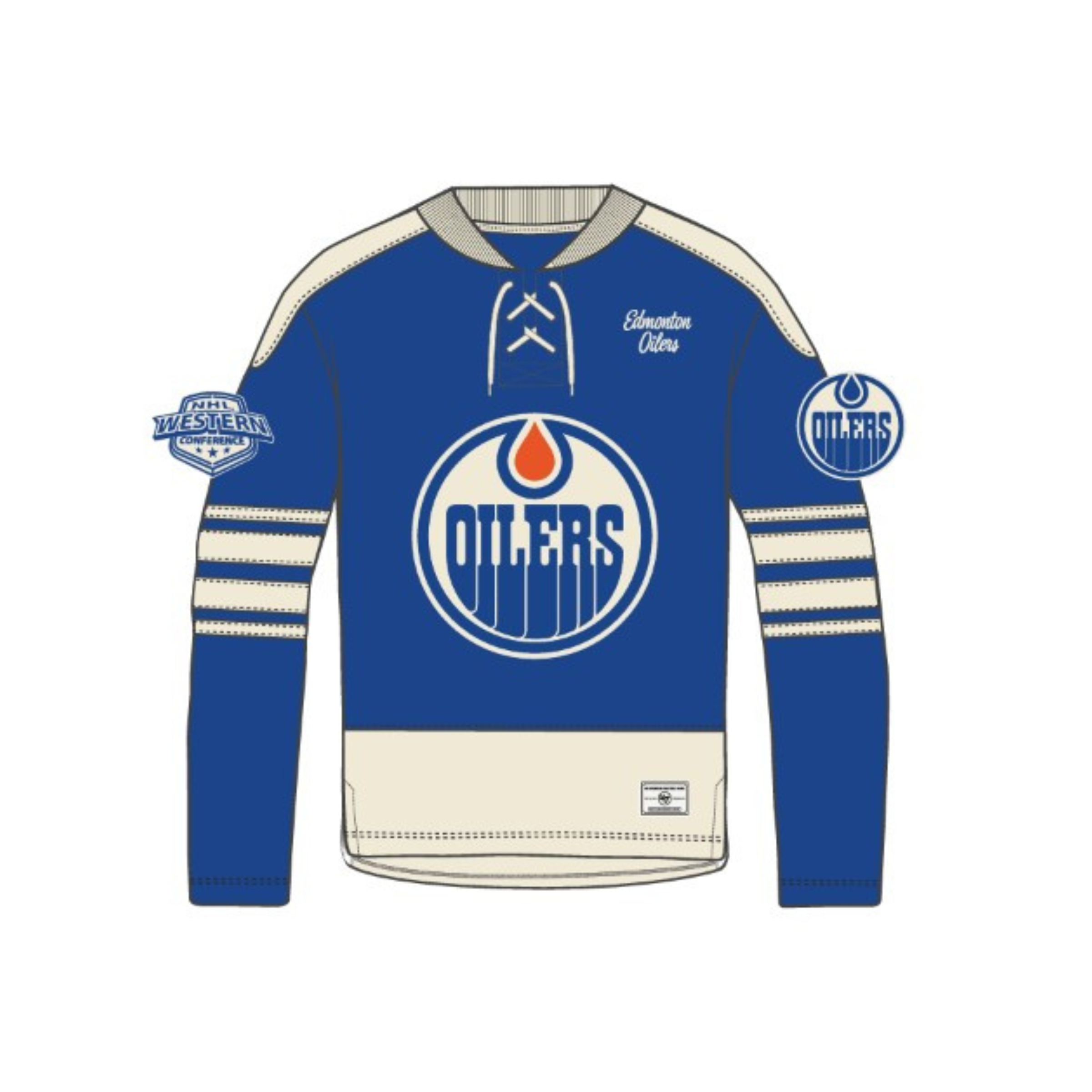 47 Brand Edmonton Oilers Golden Age Sweep Check Eternal Lacer