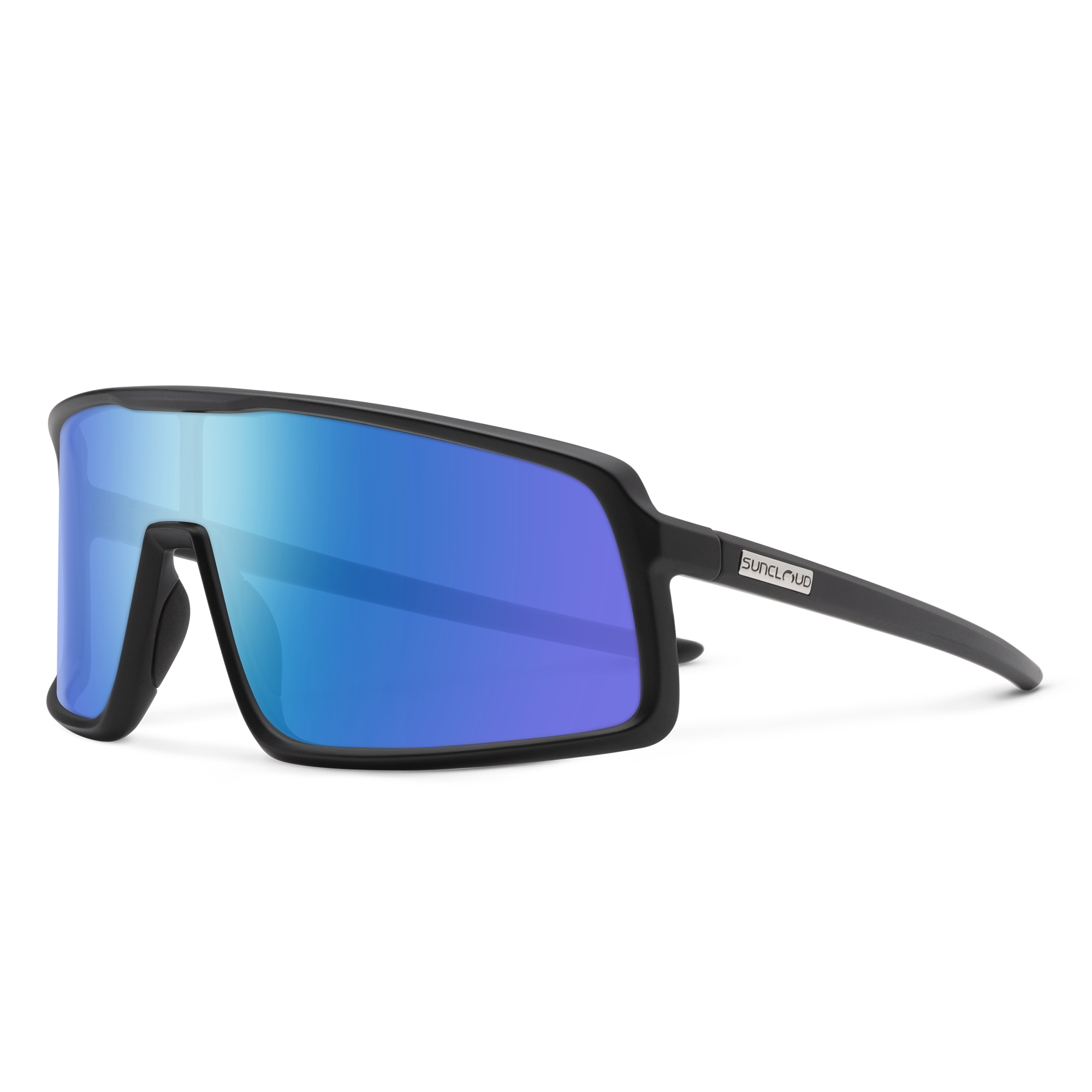 Suncloud Upshot Sunglasses - Matte Black/Polarized Blue Mirror Lens