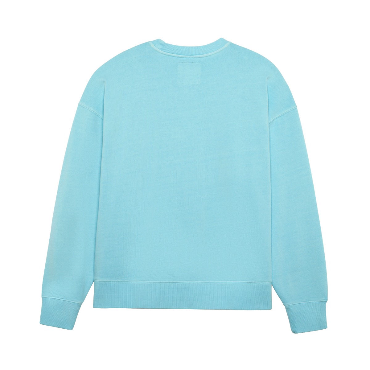 Fox Wordmark Oversized Crew Pullover - Light Blue - Back