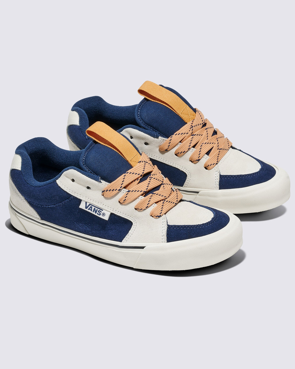 Vans Chukka Push in Dress Blues/Marshmallow — pair three-quarter