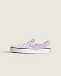 Vans Classic Slip-On in Orchid checkerboard — side profile