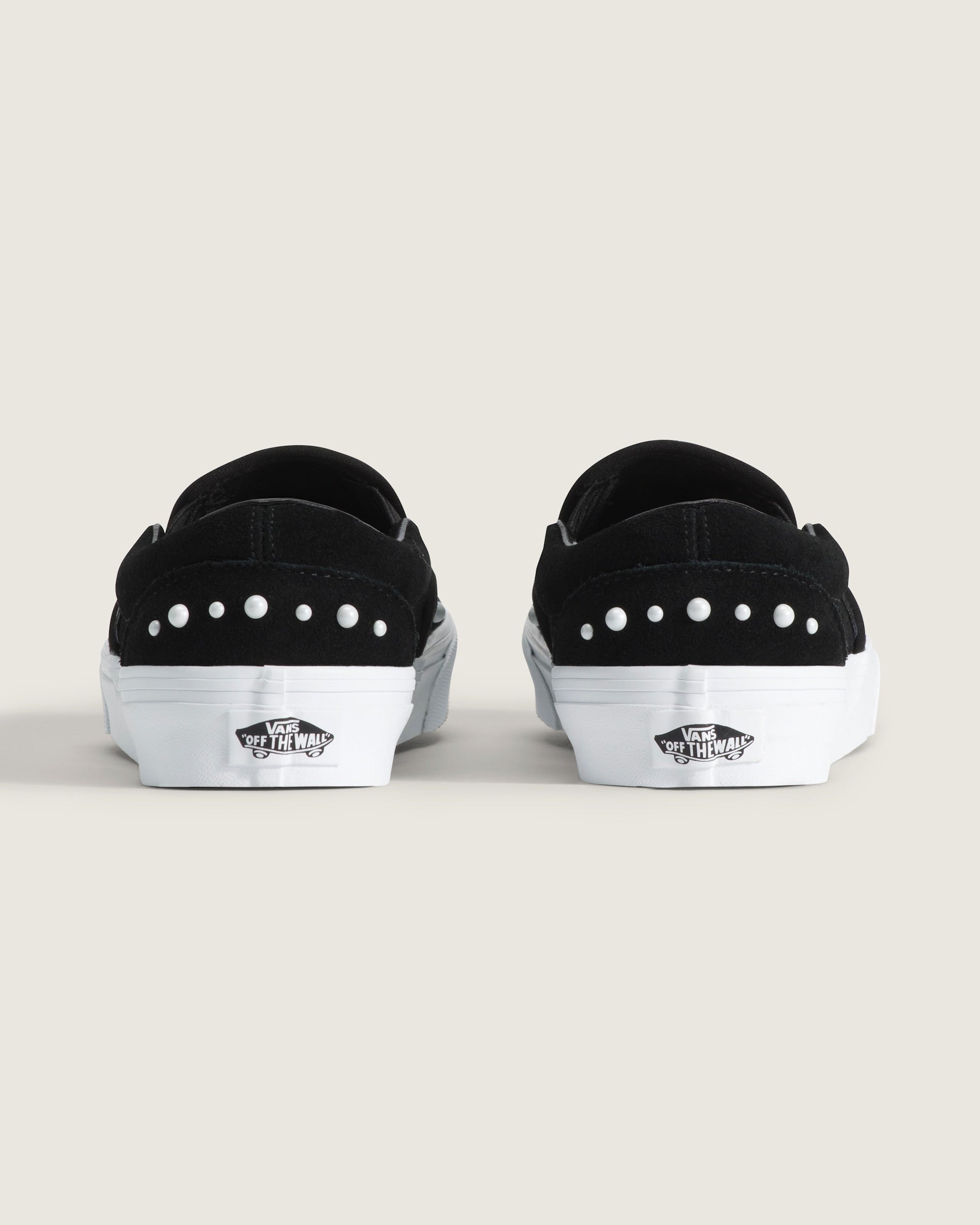 Vans Women's Classic Slip-On Pearls Shoes - BLACK - ALT3