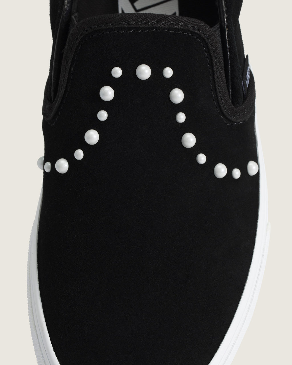 Vans Women's Classic Slip-On Pearls Shoes - BLACK - ALT4