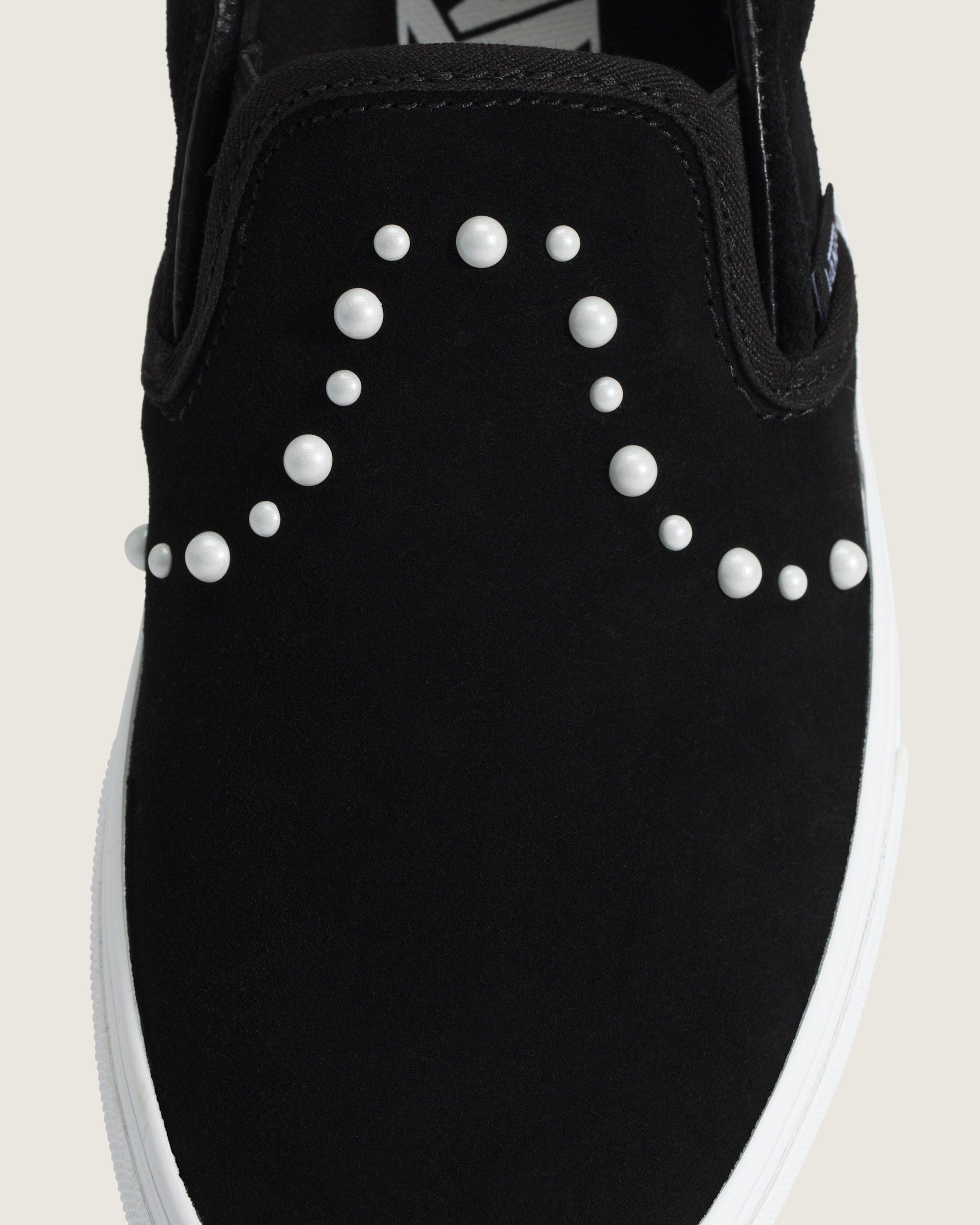 Vans Women's Classic Slip-On Pearls Shoes - BLACK - ALT4