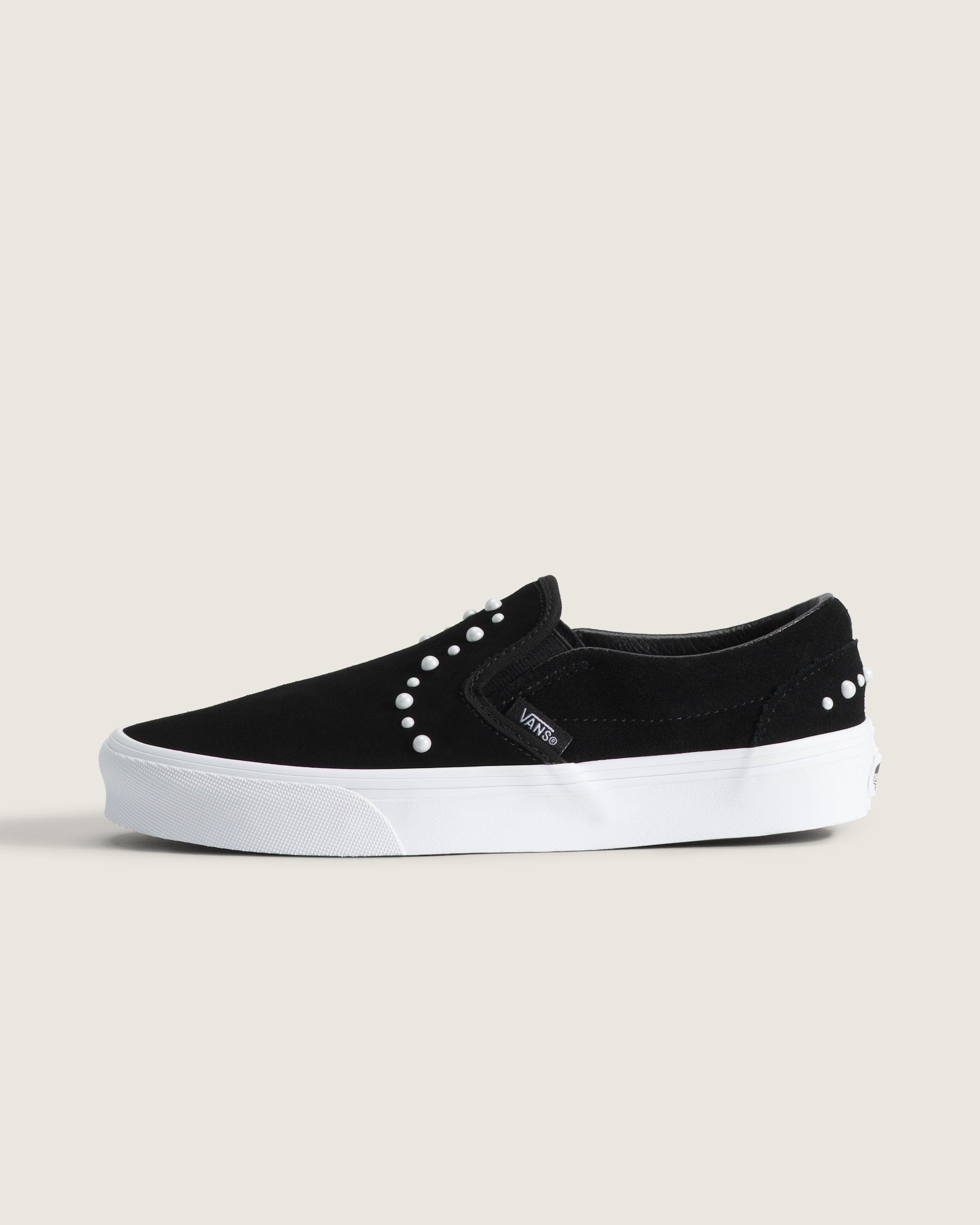 Vans Women's Classic Slip-On Pearls Shoes - BLACK - HERO