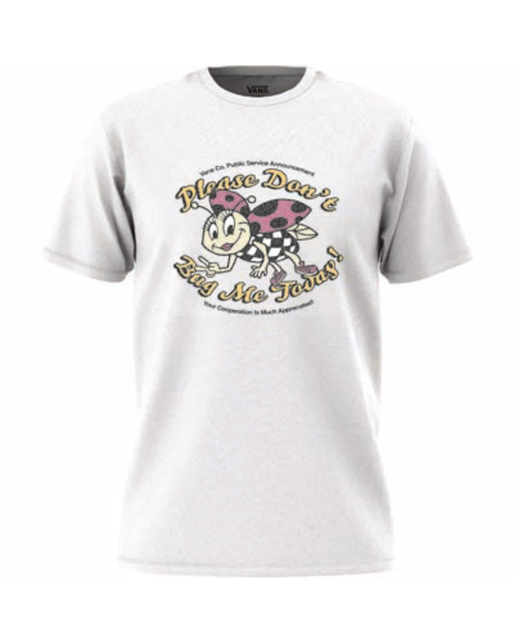 Vans Girls' Don't Bug Me T-Shirt White front alt