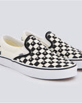 Vans Classic Slip-On Checkerboard Shoes - Black/White