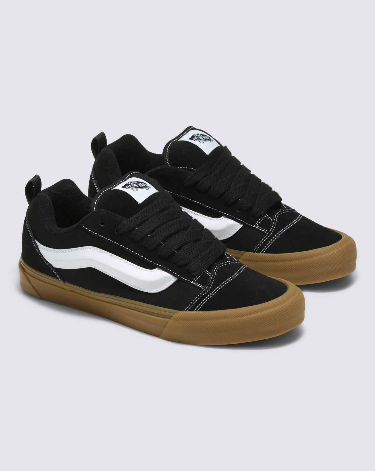Vans Men's Knu Skool Shoes - BLACK/GUM - ALT1