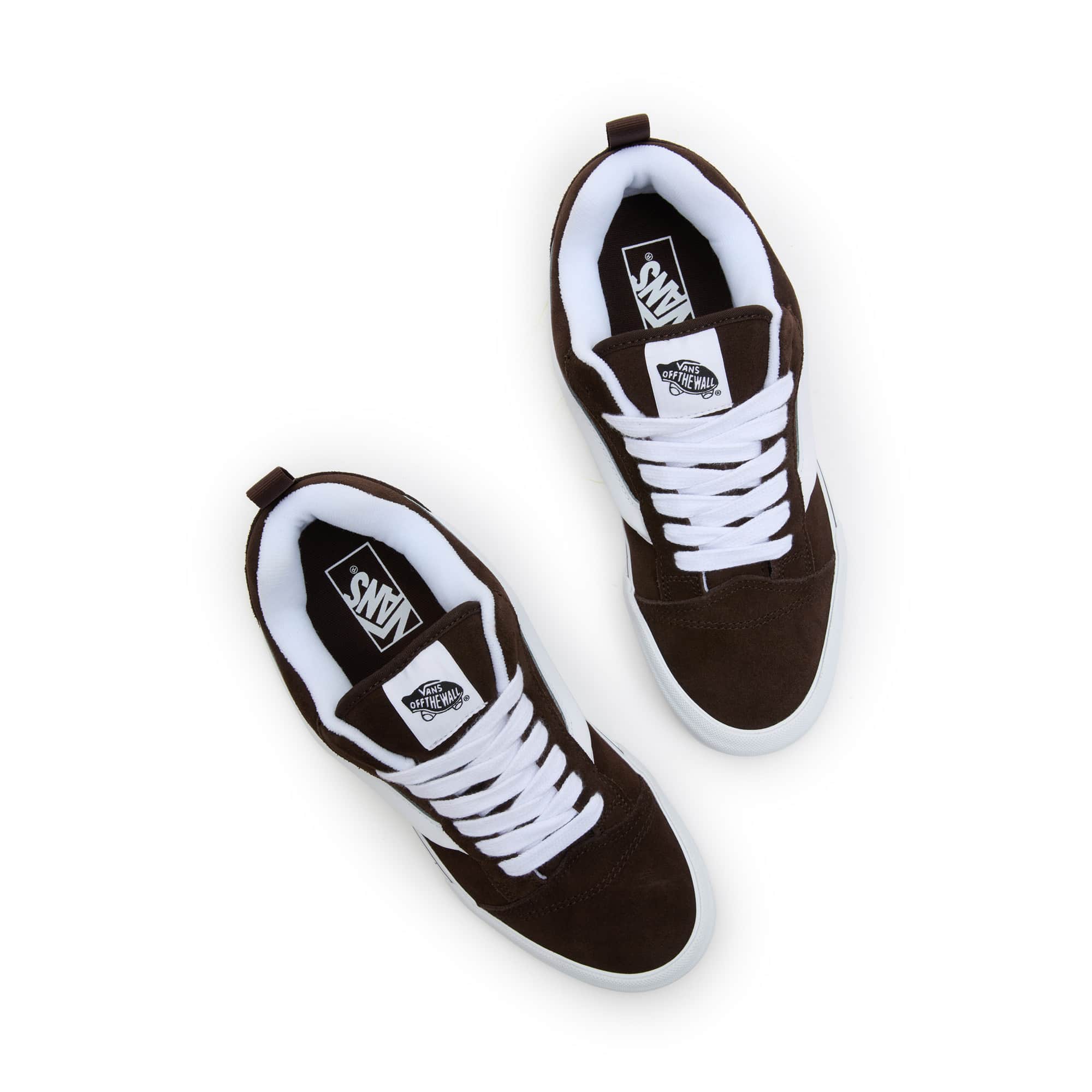 Vans Men's Knu Skool Shoes - BROWN/WHITE - ALT1