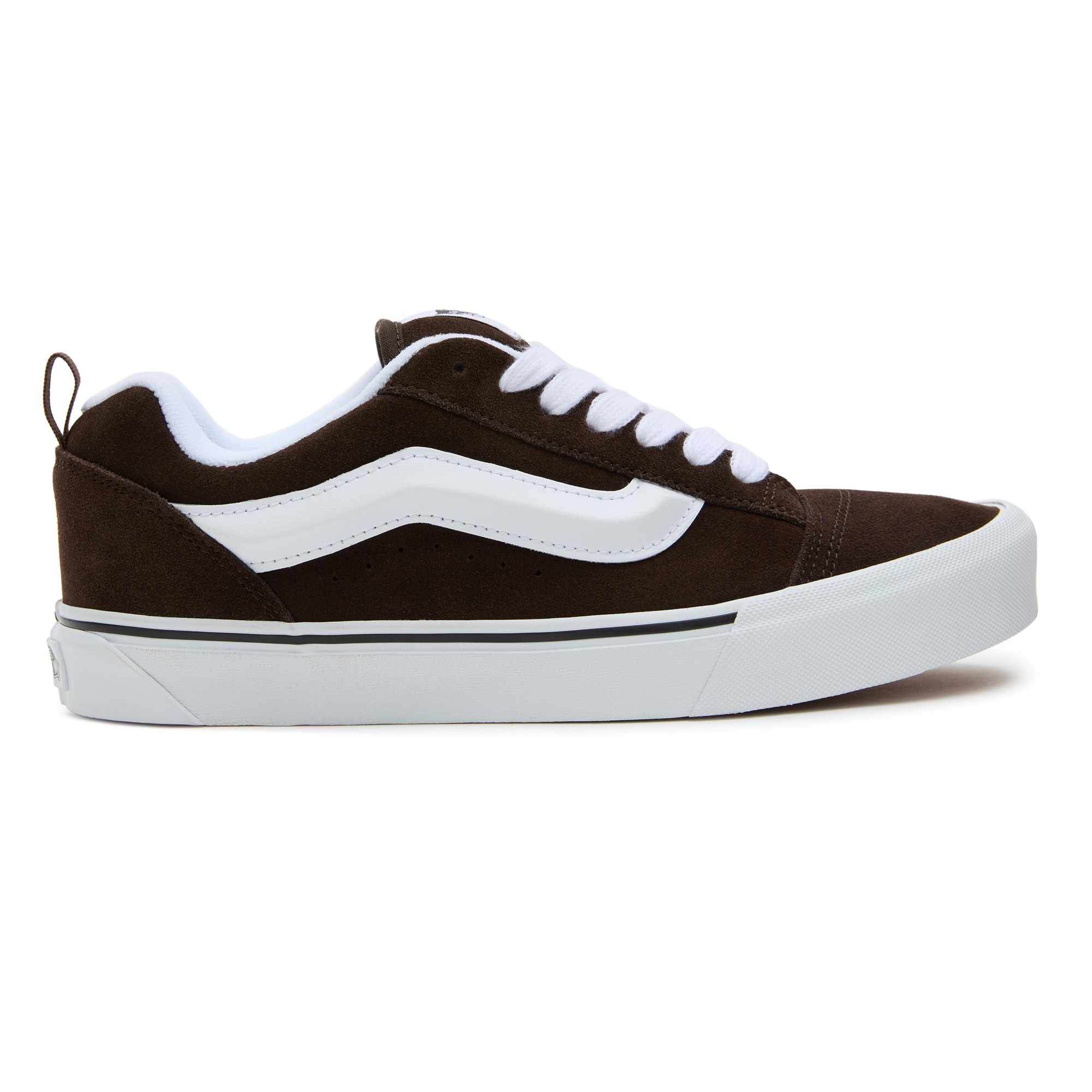 Vans Men's Knu Skool Shoes - BROWN/WHITE - ALT3