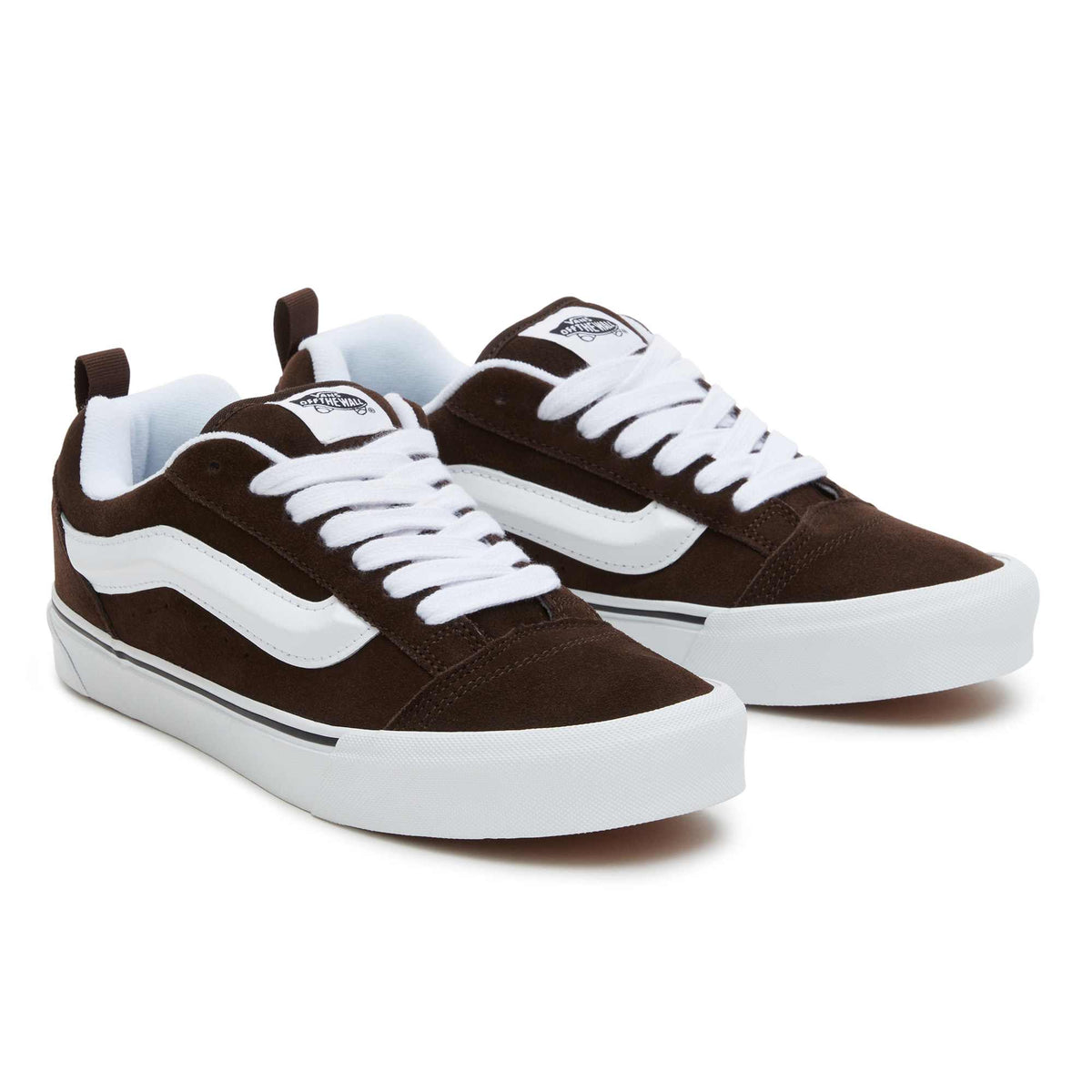 Vans Men's Knu Skool Shoes - BROWN/WHITE - HERO