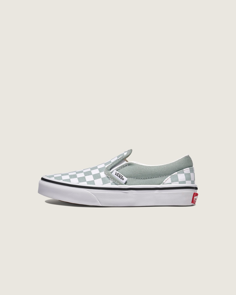 Vans Little Kids' Classic Slip-On Checkerboard - Pure Grey/White