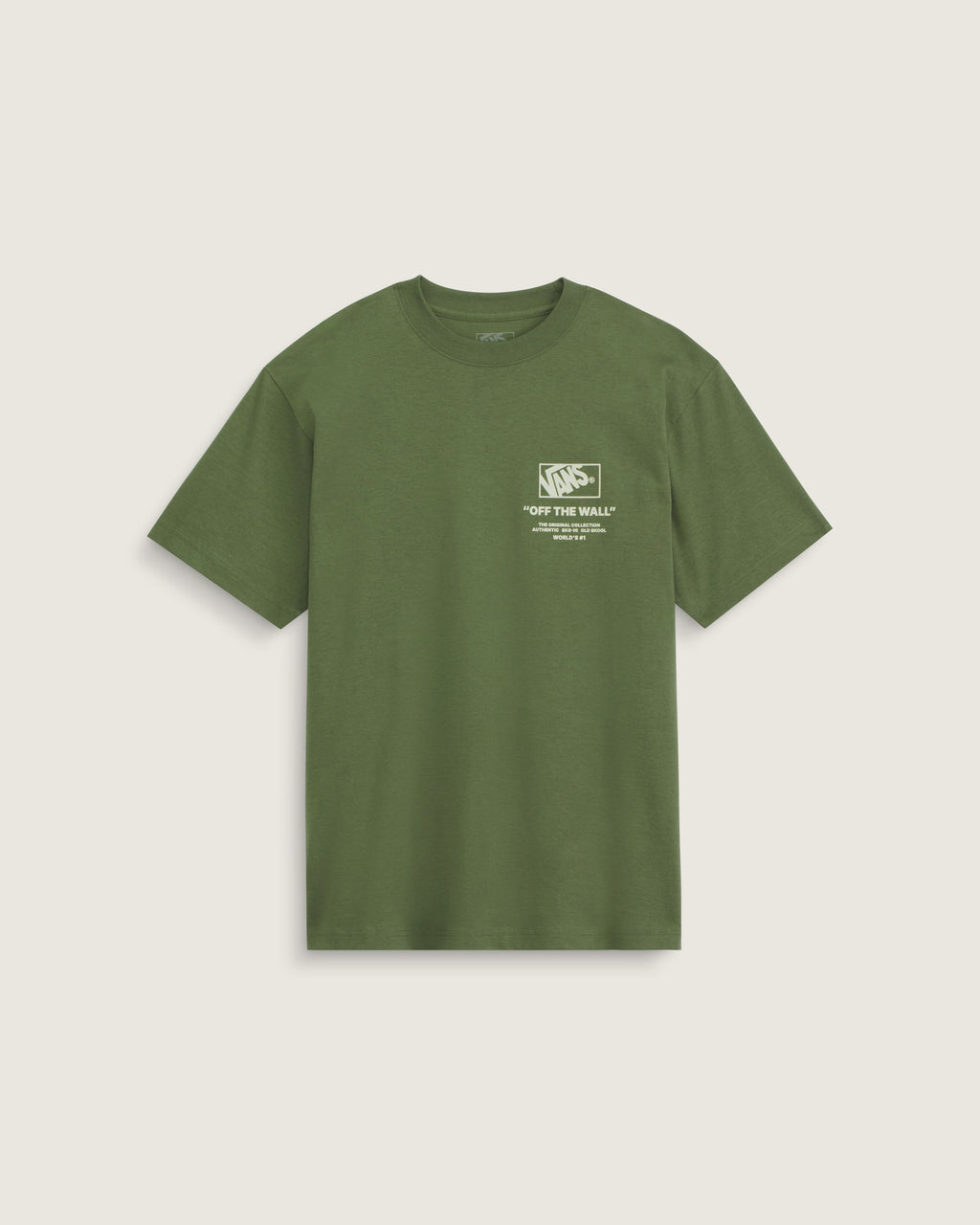 Vans Men's Stacked Hi T-Shirt in Green Balsam, front
