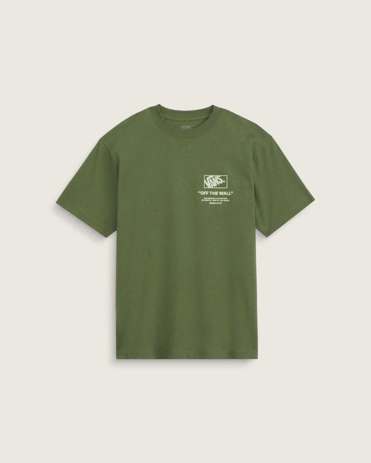 Vans Men's Stacked Hi T-Shirt in Green Balsam, front