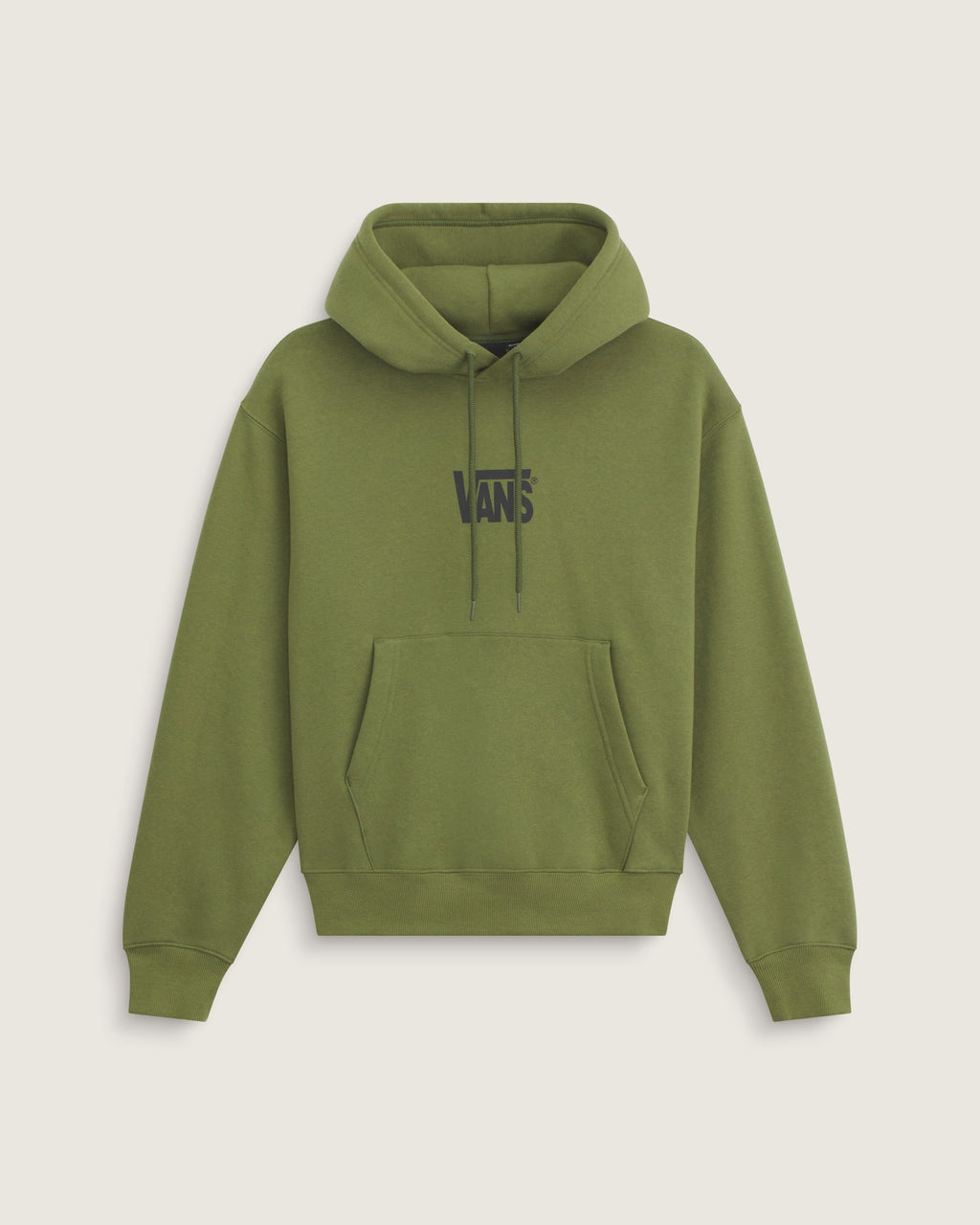 Vans Men's Stretch Logo Pullover Hoodie in Green Balsam, front