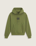 Vans Men's Stretch Logo Pullover Hoodie in Green Balsam, front