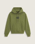 Vans Men's Stretch Logo Pullover Hoodie in Green Balsam, front