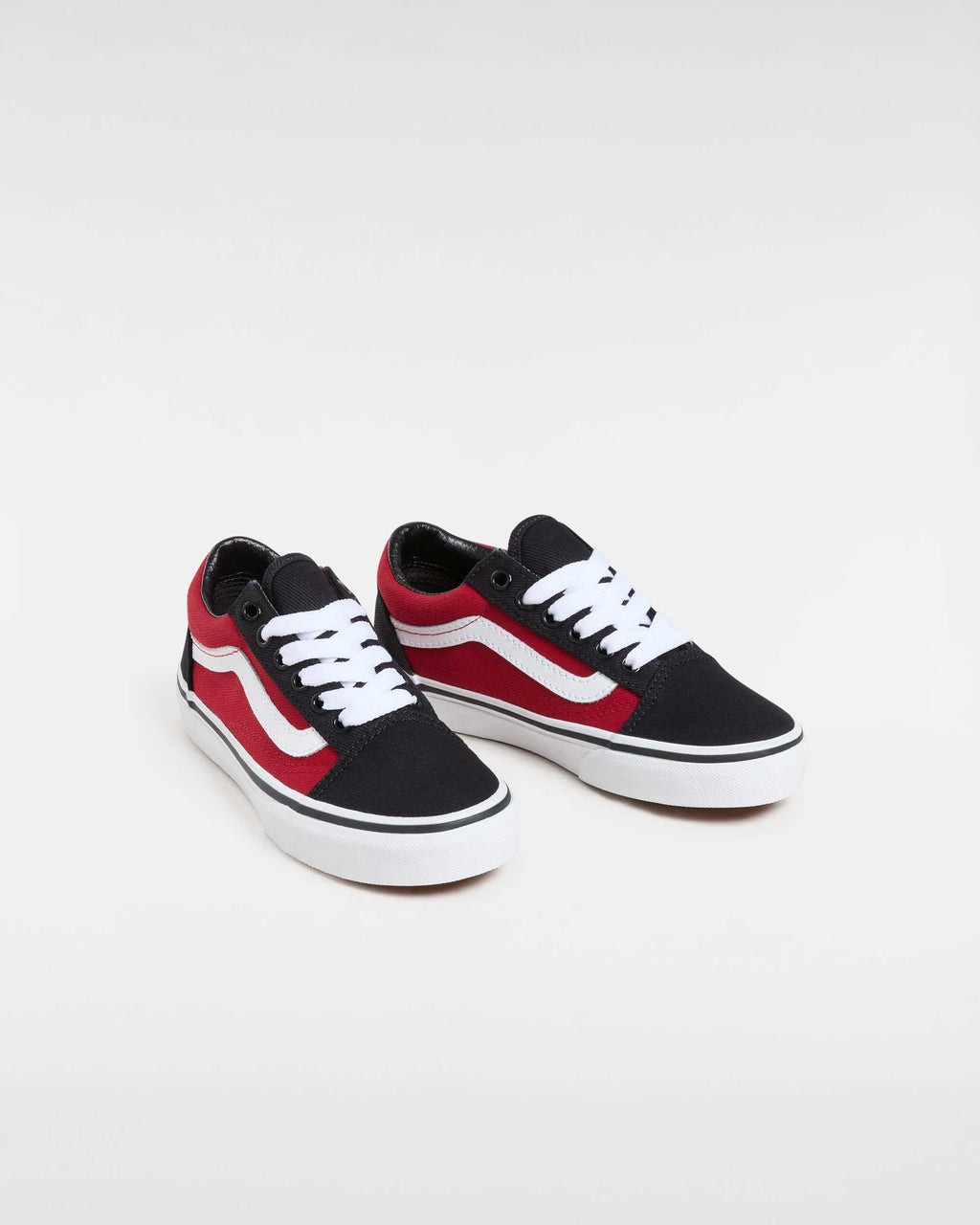 Vans Old Skool in Red — pair three-quarter