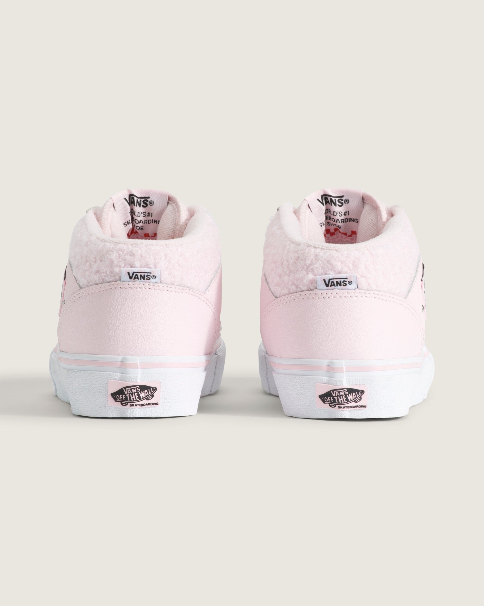 Vans Men's Skate Half Cab Shoes - PINK/WHITE - ALT3