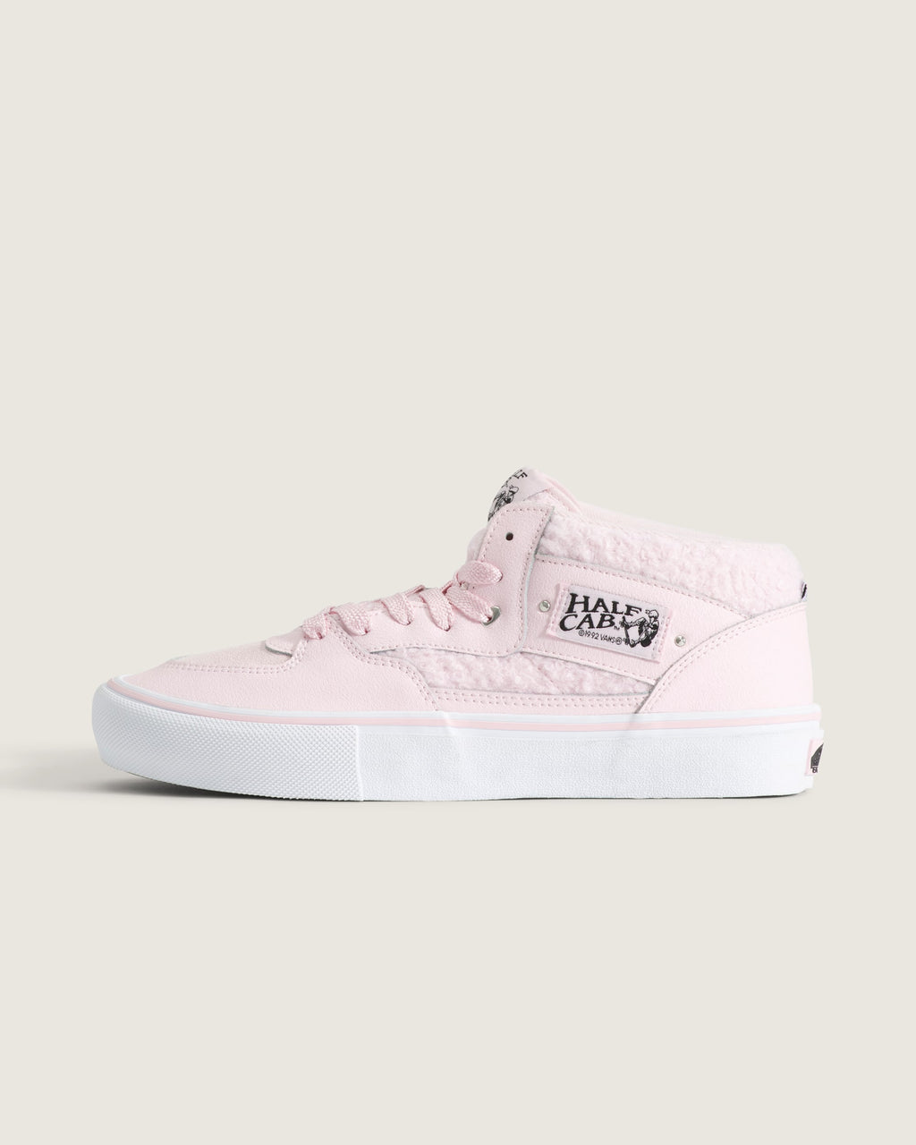 Vans Men's Skate Half Cab Shoes - PINK/WHITE - HERO