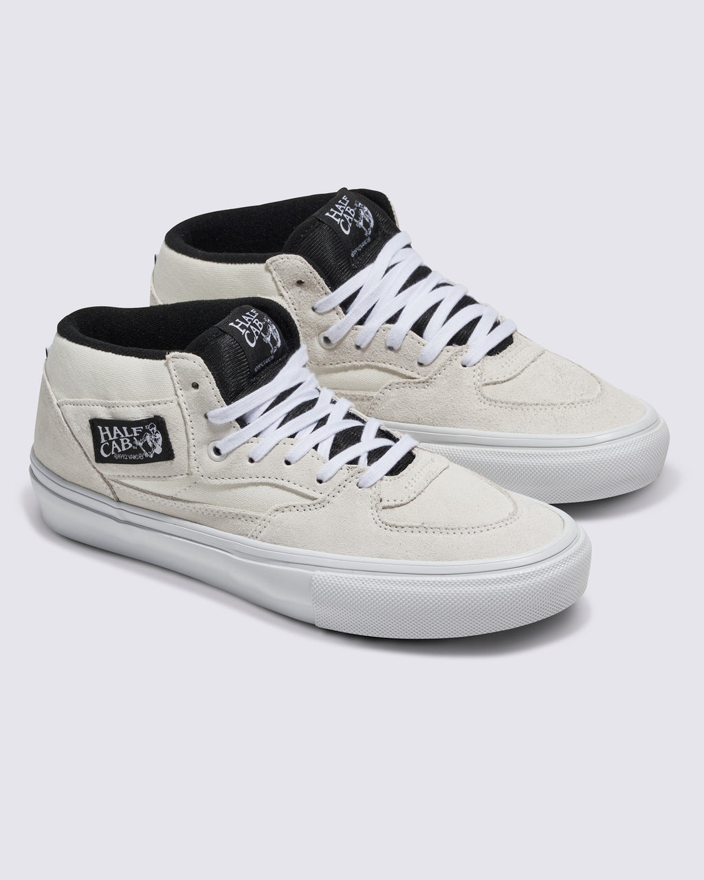 Vans Men's Skate Half Cab Shoes - WHITE/BLACK - ALT1