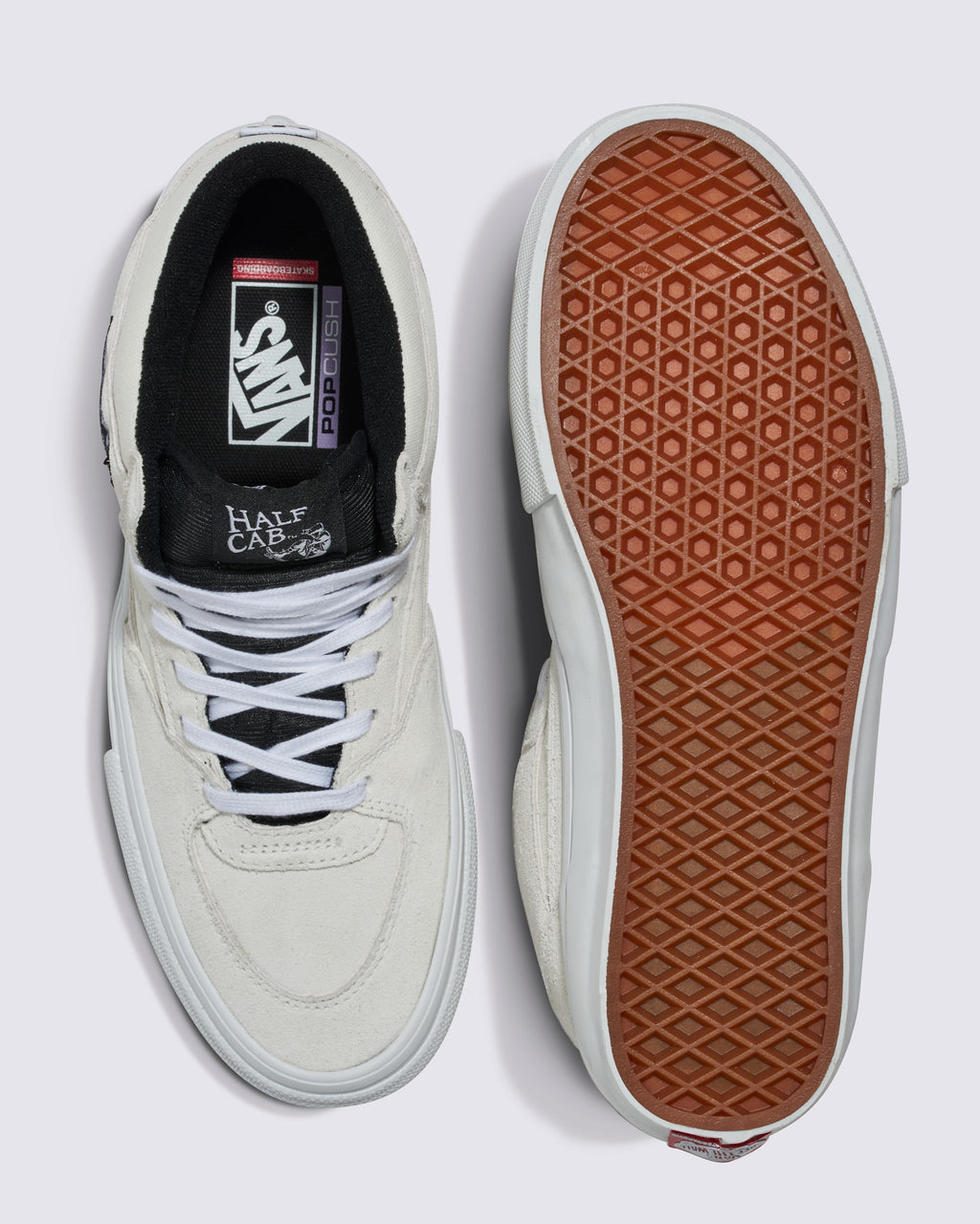 Vans Men's Skate Half Cab Shoes - WHITE/BLACK - ALT2