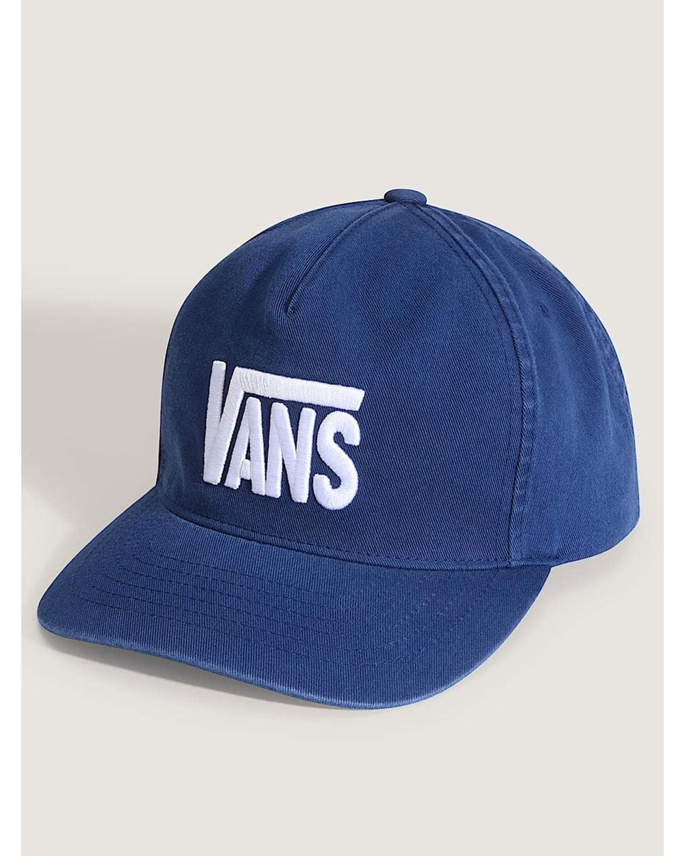 Vans Stretch Logo Snapback Hat Dress Blues front
