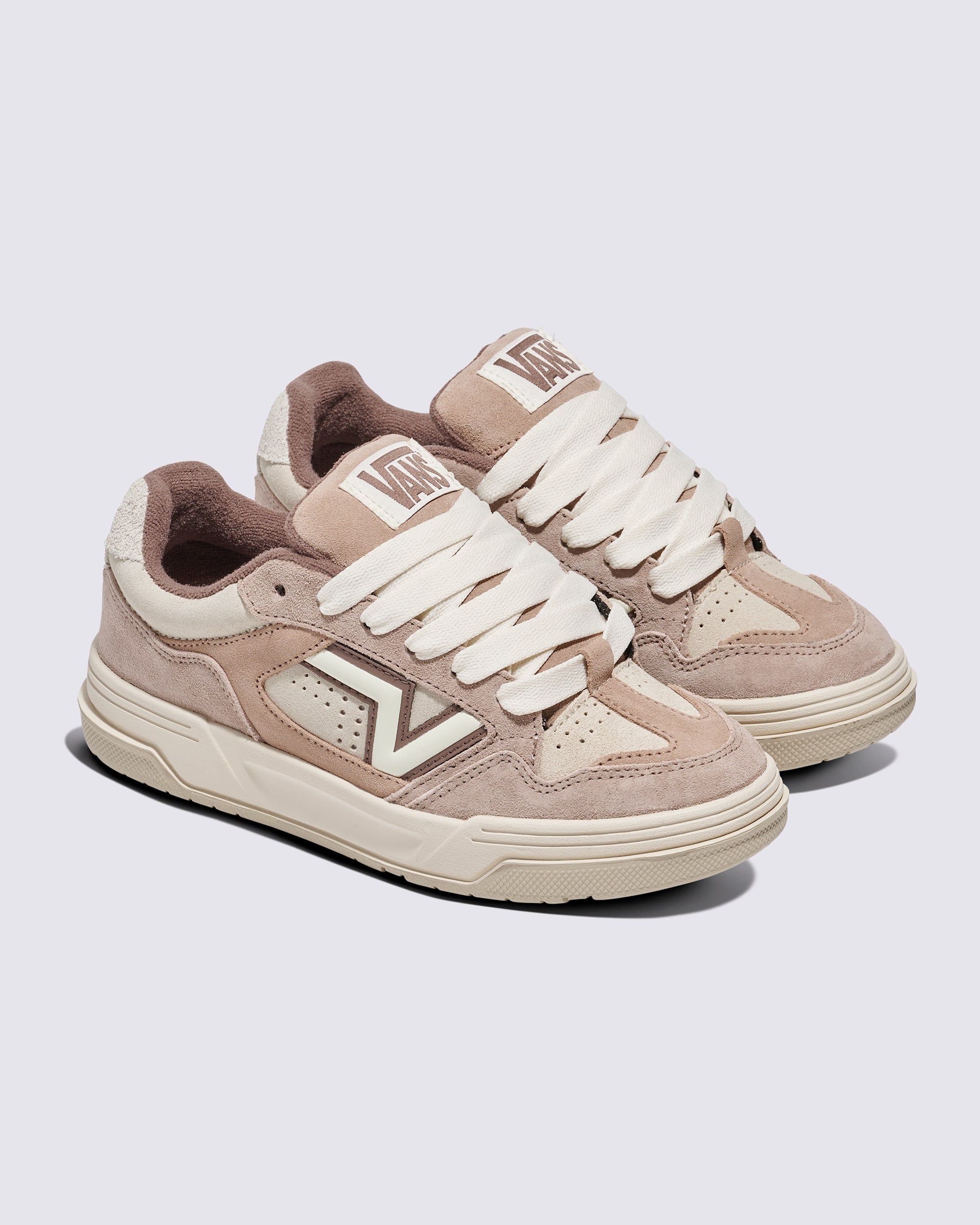 Vans Upland in Neutrals Deep Taupe — pair three-quarter