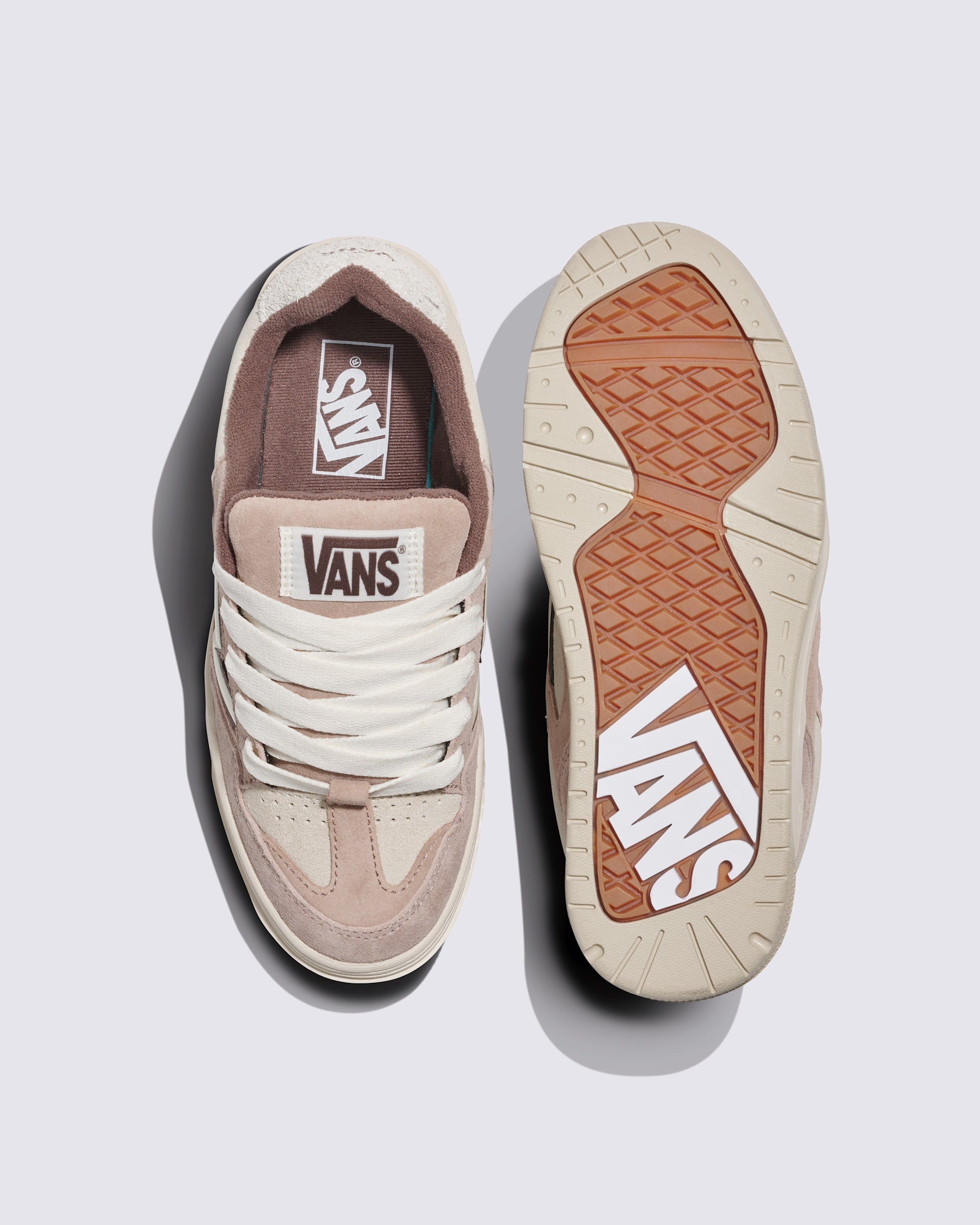 Vans Upland in Neutrals Deep Taupe — top and outsole