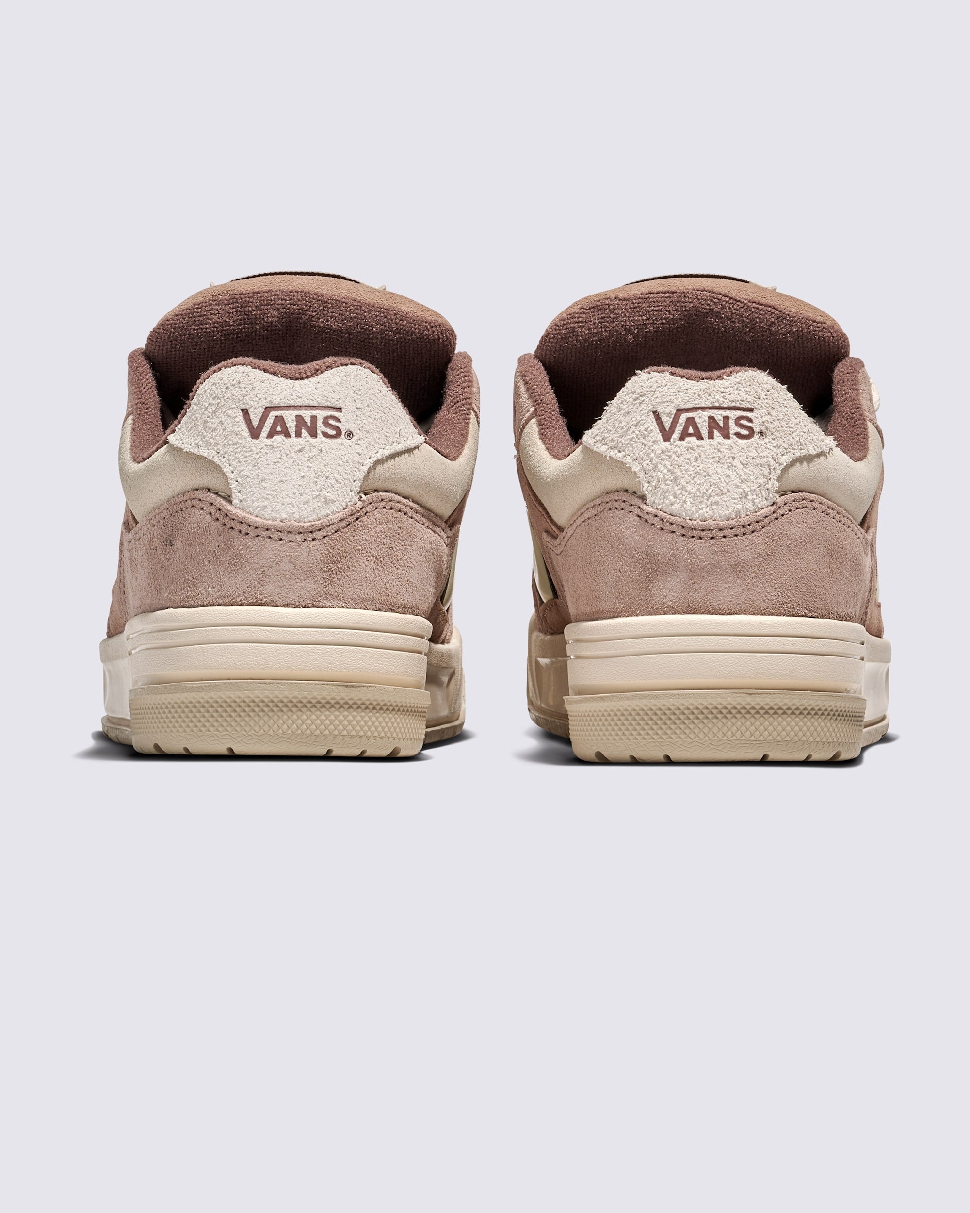 Vans Upland in Neutrals Deep Taupe — heel