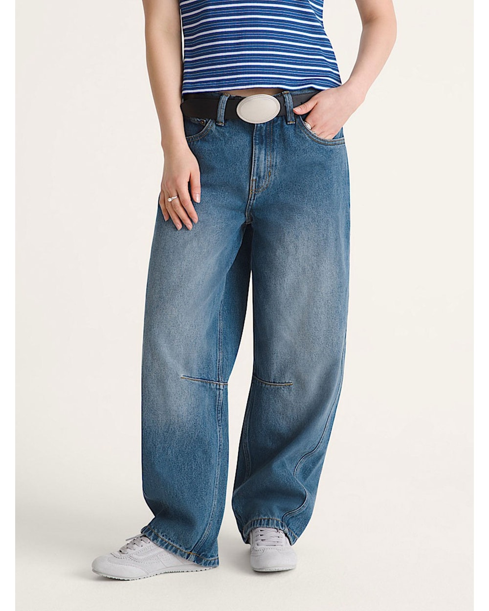 Vans Women's Check 5 Mid Rise Barrel Jean