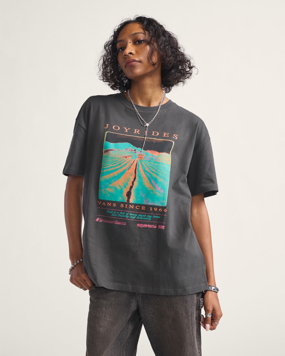 Vans Honeyfields Tee Faded Black - on model front