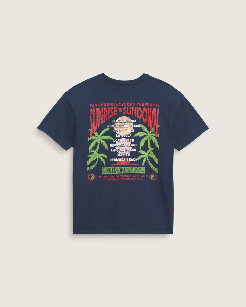 Vans Women's Sunrise To Sundown T-Shirt - Dress Blues back