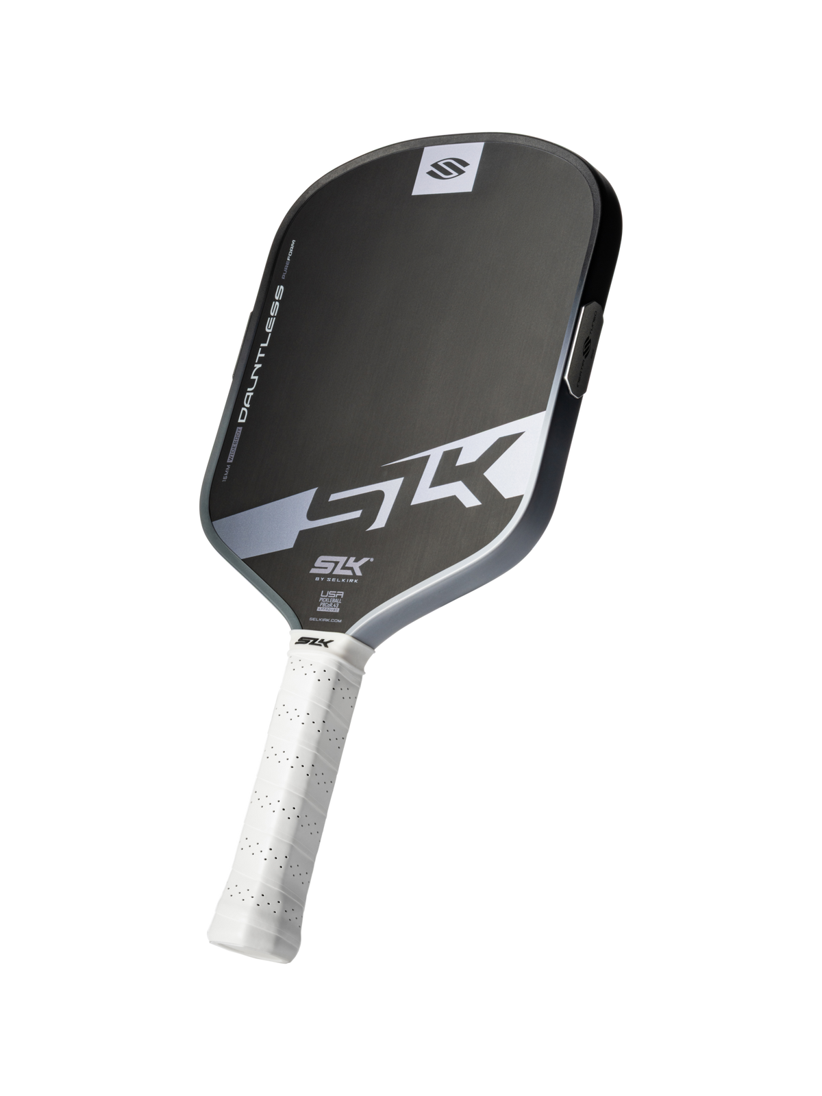 Selkirk SLK Dauntless Widebody Pickleball Paddle - Storm Gray, angled view