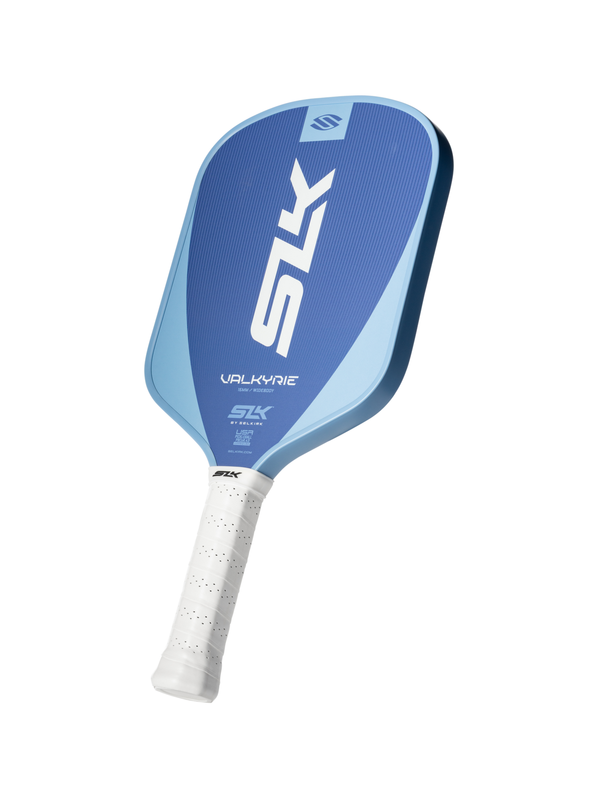 Selkirk SLK Valkyrie Widebody Pickleball Paddle - Stratosphere, angled view