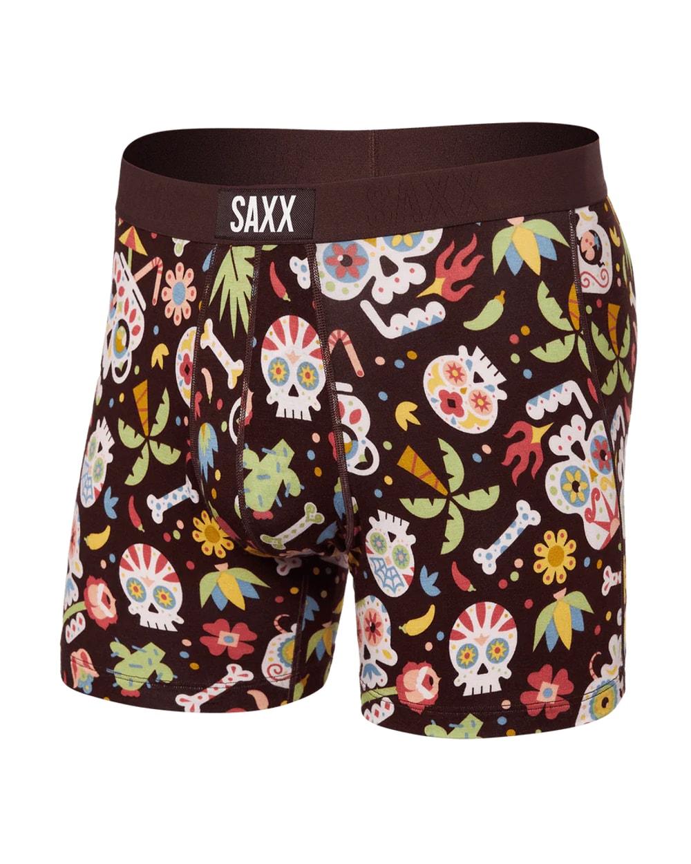 Vibe Boxer Brief - Dia De Los Muertos-Fudge