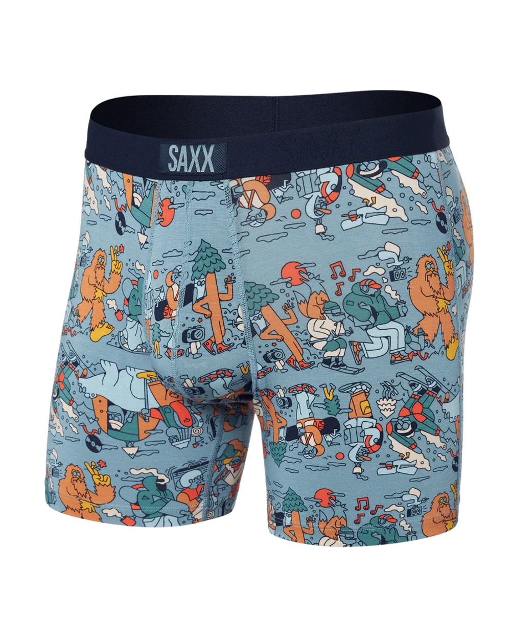 Saxx Vibe Boxer Brief - Fresh Tracks-Desert Blue