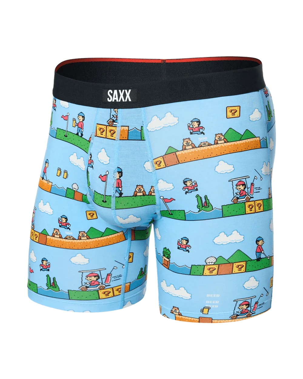 Saxx Vibe Xtra Soft Comfort Boxer Brief - Out Of Bounds-Blue