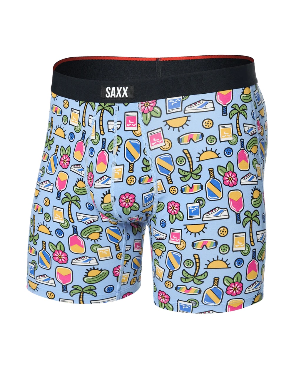 Saxx Vibe Xtra Soft Comfort Boxer Brief - Pickleball Paradise-Blue