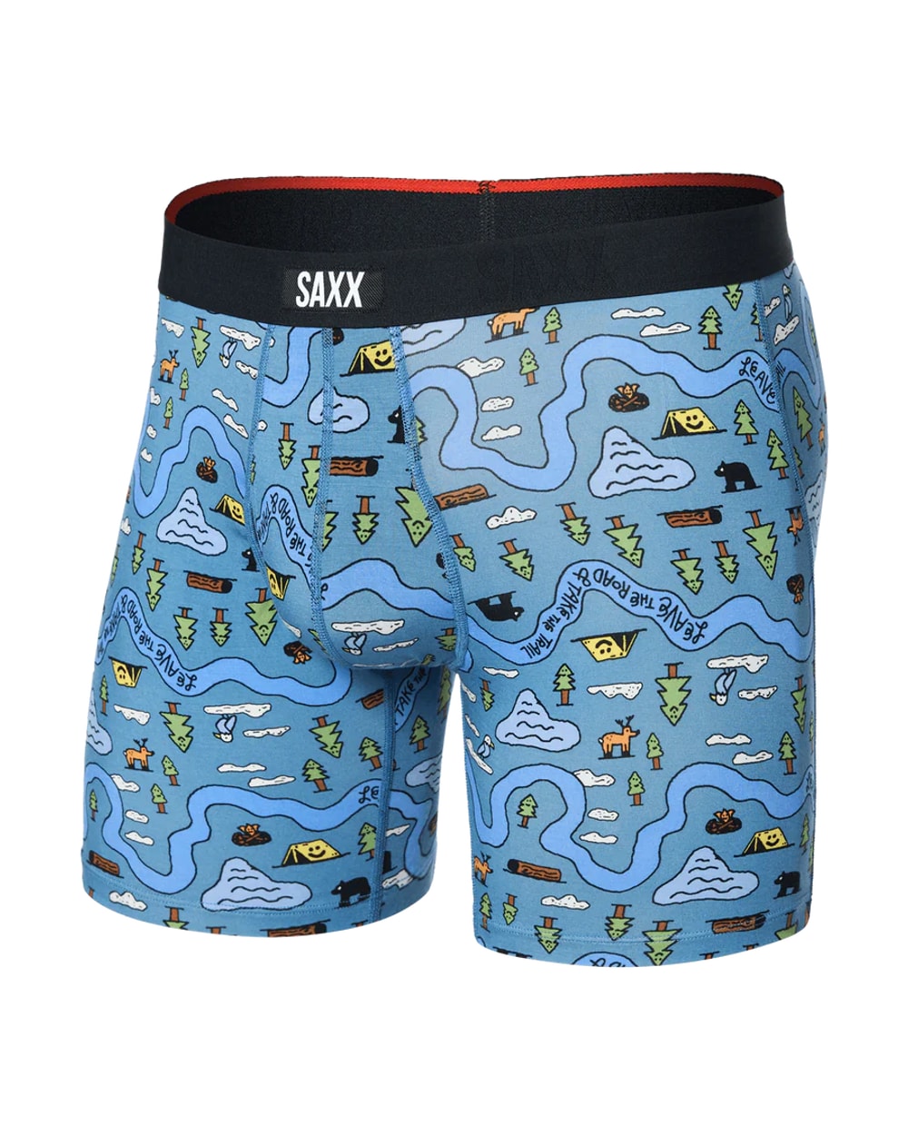 Saxx Vibe Xtra Soft Comfort Boxer Brief - Take The Trail-Slate