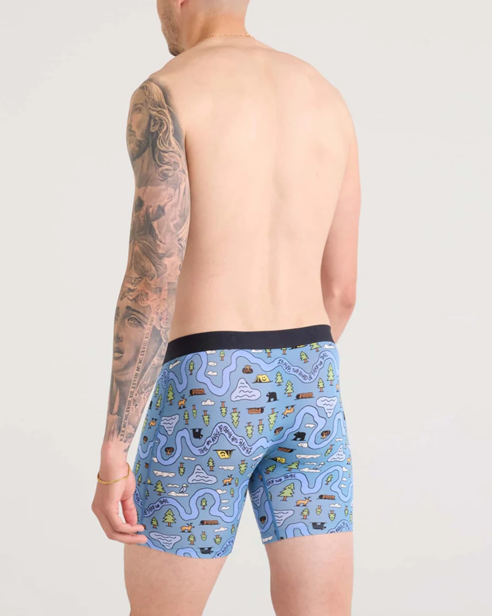 Saxx Vibe Xtra Soft Comfort Boxer Brief - Take The Trail-Slate