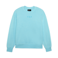 Fox Wordmark Oversized Crew Pullover - Light Blue - Front